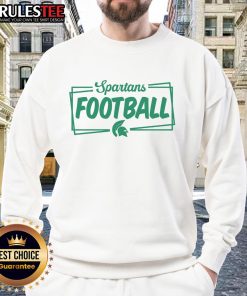 Alt Text: Official Spartans Football Box Sweatshirt featuring the team's logo and sporty design for fans and athletes.