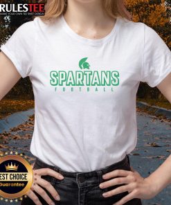 Official Spartans Football Ladies Tee featuring bold graphics and a stylish fit for fans of Spartan football.