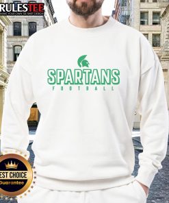 Official Spartans Football Sweatshirt in navy blue, featuring the Spartans logo and designed for team pride and comfort.