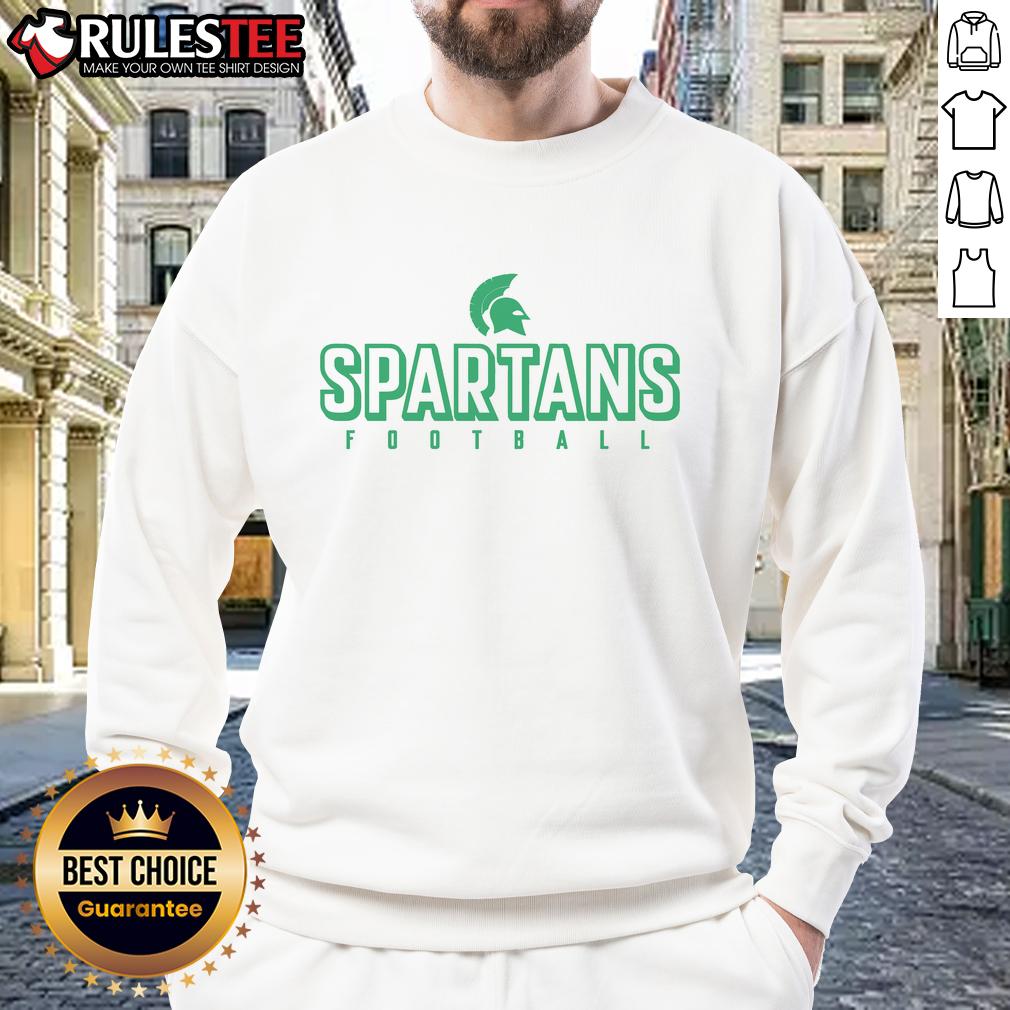 Official Spartans Football Sweatshirt Official Spartans Football Sweatshirt in navy blue, featuring the Spartans logo and designed for team pride and comfort.