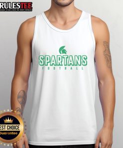Official Spartans Football Tank Top featuring bold team logo and vibrant colors, perfect for game day and casual wear.