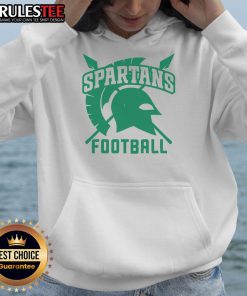 Official Spartans logo on a spears football hoodie, showcasing team spirit and style for fans.