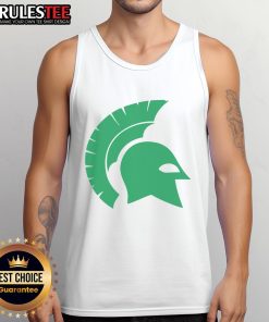 Official Spartans logo tank top featuring bold graphics, perfect for fans and athletes showing team spirit.