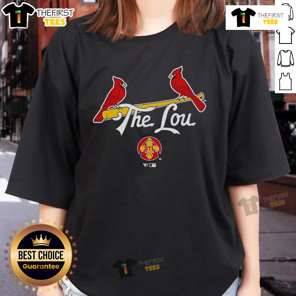 Official St. Louis Cardinals The Lou Logo Ladies Tee Official St. Louis Cardinals The Lou Logo Ladies Tee featuring vibrant team colors and stylish design for female fans.