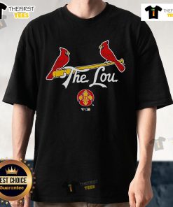 Alt Text: Official St. Louis Cardinals The Lou Logo T-Shirt featuring the iconic Cardinals logo in vibrant colors.