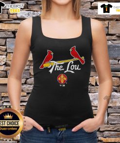 Official St. Louis Cardinals The Lou Logo tank top featuring vibrant team colors and iconic design, perfect for fans.