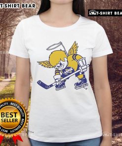 Official St. Paul Fighting Saints 1992-93 Hockey ladies tee featuring vintage design and team logo.