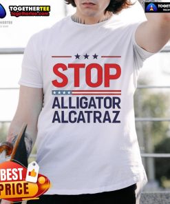 Official Stop Alligator Alcatraz Protest T-Shirt featuring bold graphics for wildlife conservation supporters.