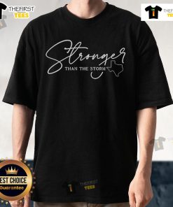 Alt Text: Official Stronger Than The Storm T-Shirt featuring a bold design, perfect for showing resilience and style.