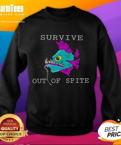 Official Survive Out Of Spite Fish Sweatshirt in vibrant colors, showcasing a unique fish graphic design for casual wear.