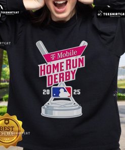 Alt Text: Official T-Mobile Home Run Derby 2025 MLB logo sweatshirt featuring vibrant colors and a stylish design for fans.
