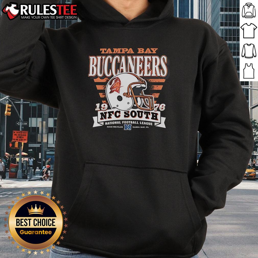 Official Tampa Bay Buccaneers Nfc South 1976 Helmet Hoodie Official Tampa Bay Buccaneers NFC South 1976 helmet hoodie showcasing team colors and logo for fans and collectors.