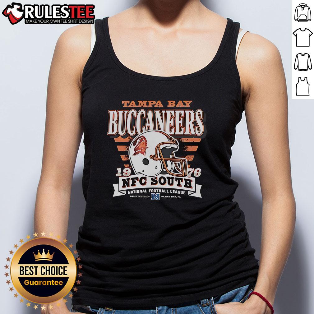 Official Tampa Bay Buccaneers Nfc South 1976 Helmet Tank Top Official Tampa Bay Buccaneers NFC South 1976 helmet tank top featuring vintage team logo and vibrant colors.