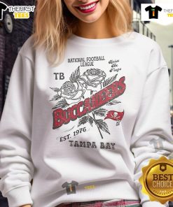 Alt Text: Official Tampa Bay Buccaneers sweatshirt, 1976 NFL edition, featuring team logo and classic design for fans.