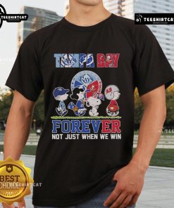 Official Tampa Bay Rays X Tampa Bay Lightning X Tampa Bay Buccaneers T-Shirt showcasing team logos and colors.