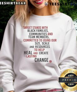 Official Target sweatshirt supporting Black families, communities, and team members with bold, inclusive design.