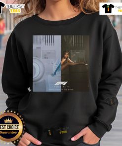 Alt Text: Official Tate McRae Just Keep Watching album sweatshirt featuring vibrant design inspired by F1 movie.