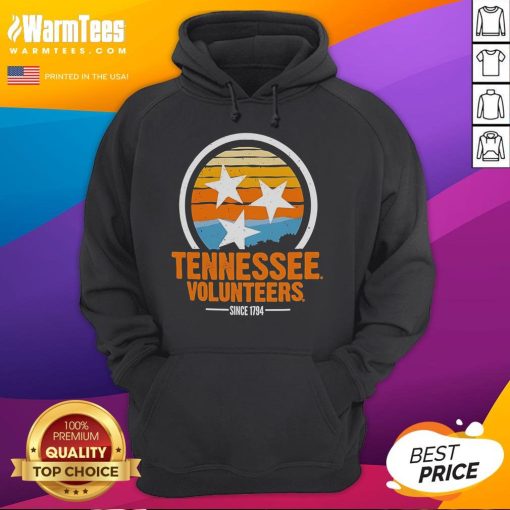 Vintage Official Tennessee Volunteers hoodie since 1794, showcasing the iconic orange and white team colors and logo.