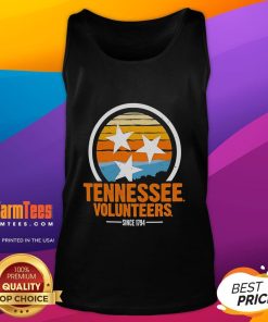 Vintage tank top featuring the Official Tennessee Volunteers logo, celebrating the team's history since 1794.
