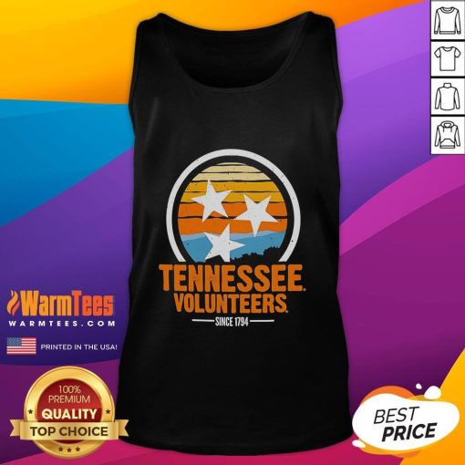 Vintage tank top featuring the Official Tennessee Volunteers logo, celebrating the team's history since 1794.