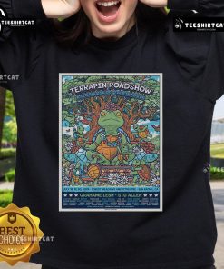 Official Terrapin Crossroads San Rafael CA July 18-20 2025 tour poster sweatshirt featuring vibrant design and event details.