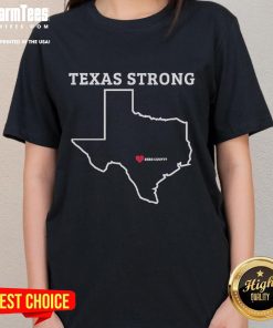 Alt Text: Official Texas Strong Love Kerr Country ladies tee featuring a stylish design for Texas pride and comfort.