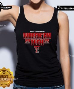 Alt Text: Official Texas Tech 2025 Wreck 'Em Tech Game Day Tank Top featuring bold logo and vibrant colors for game day attire.