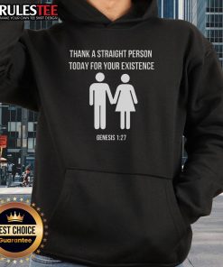 Official Thank A Straight Person Today For Your Existence Genesis 127 Hoodie in vibrant colors, promoting inclusivity and gratitude.