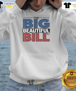Official The Big Beautiful Bill American Hoodie in navy blue, featuring a bold graphic design and comfortable fit.
