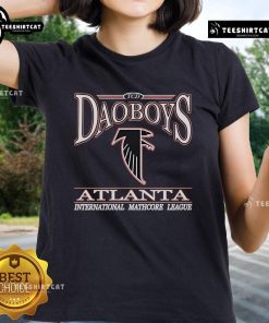 Official The Callous Daoboys X Atlanta Falcons mathcore league ladies tee featuring bold design and team colors.