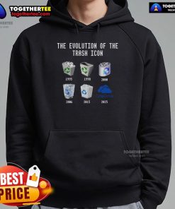 Alt Text: Official The Evolution Of The Trash Icon Hoodie featuring a trendy graphic design for eco-conscious fashion lovers.