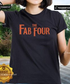Official The Fab Four Ladies Tee featuring a stylish design and soft fabric, perfect for fans of The Fab Four.