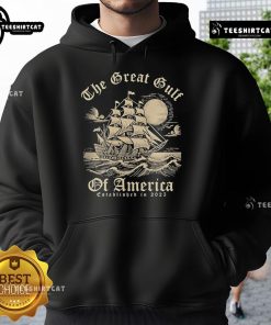 Official The Great Gulf Of America Est. 2025 Hoodie featuring a stylish design and comfortable fit for casual wear.