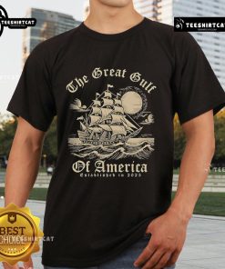 Official The Great Gulf Of America Est. 2025 T-shirt featuring a stylish design and vibrant colors for ocean enthusiasts.