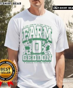 Alt Text: Official Iowish and Irish Farm OGeddon Gaelic Football Max Collegiate T-Shirt featuring vibrant graphics.