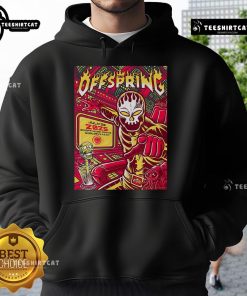Alt Text: Official The Offspring concert poster hoodie for Ruoff Music Center, Noblesville, IN, July 26, 2025.