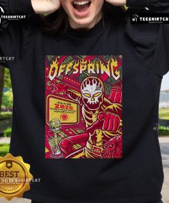 Alt Text: Official The Offspring concert poster and sweatshirt for Ruoff Music Center, Noblesville, IN, July 26, 2025.