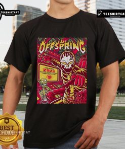 Alt Text: Official The Offspring concert poster t-shirt from Ruoff Music Center, Noblesville, IN, July 26, 2025.