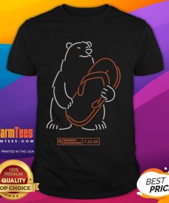 Official The Polar Bear Hr Chancla Neon T-Shirt featuring vibrant colors and playful design for trendy, casual wear.