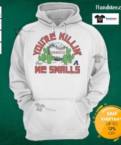 Official Sandlot X Arizona Diamondbacks 'Youre Killin Me Smalls' hoodie featuring classic baseball graphics and vibrant colors.