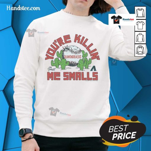 Official The Sandlot X Arizona Diamondbacks You're Killin' Me Smalls sweatshirt featuring iconic movie graphics.