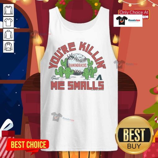 Official Sandlot X Arizona Diamondbacks tank top featuring 'Youre Killin Me Smalls' in a sporty design.