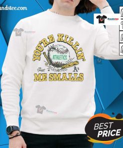 Official The Sandlot X Athletics You're Killin' Me Smalls sweatshirt in stylish design, perfect for fans of the classic movie.