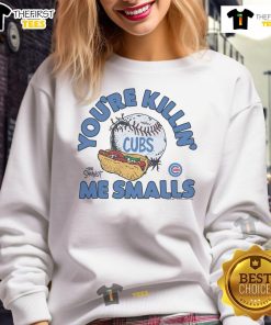 Official The Sandlot X Chicago Cubs sweatshirt featuring 'You're Killin Me Smalls' design for fans and collectors.