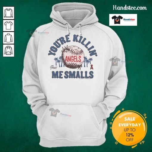 Official The Sandlot X Los Angeles Angels You're Killin' Me Smalls hoodie featuring classic design and vibrant colors.