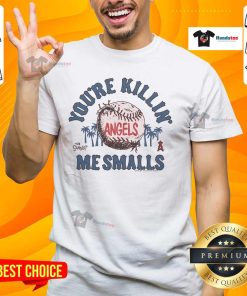 Official The Sandlot X Los Angeles Angels 'You'Re Killin' Me Smalls' T-Shirt featuring a vintage baseball design.