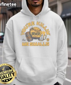 Alt Text: Official The Sandlot x Milwaukee Brewers Youre Killin Me Smalls Hoodie featuring iconic baseball movie graphics.