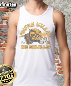 Official The Sandlot X Milwaukee Brewers You're Killin' Me Smalls tank top featuring classic movie graphics and team logo.