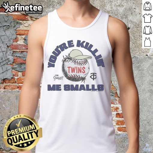 Official The Sandlot X Minnesota Twins tank top featuring vintage baseball design for fans and summer wear.