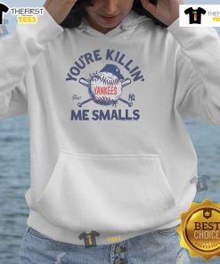 Official The Sandlot x New York Yankees You're Killin' Me Smalls hoodie featuring iconic movie graphics.